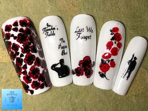 Armistice Day, Lest We Forget, Remembrance Day, Veterans Day, Nail Tips, Nail Designs, Nail Art, Nails, Art