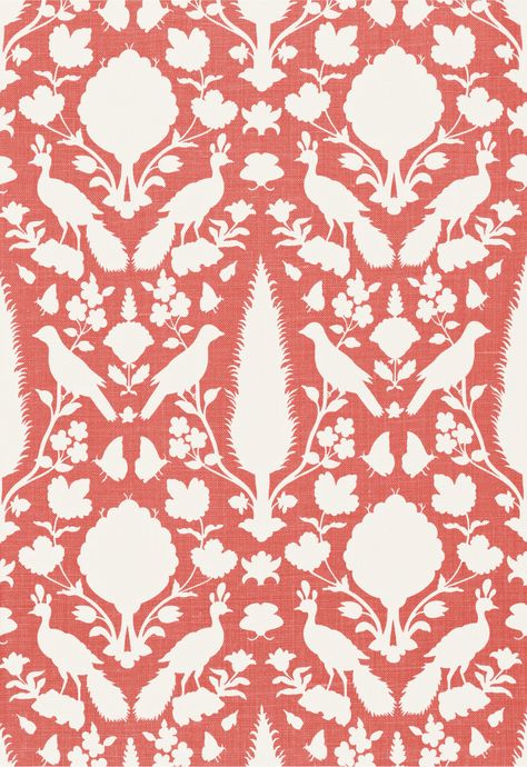 Schumacher Chenonceau, Fawn Wallpaper, Schumacher Wallpaper, Charcoal Wallpaper, Coral Fabric, French Toile, Schumacher Fabric, Toile Fabric, Ethan Allen