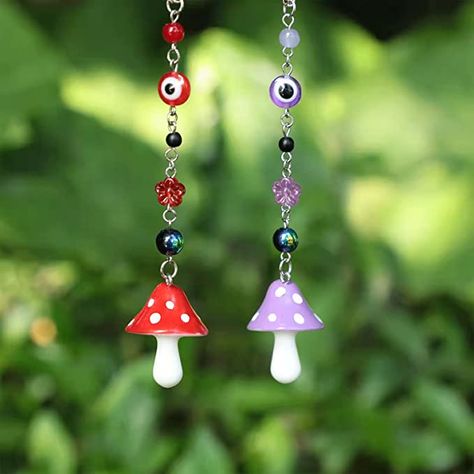 Rearview Mirror Charms, Car Mirror Decorations, Mirror Charms, Mirror Accessories, Mirror Decoration, Mushroom Pendant, Rear View Mirror Accessories, Rear View Mirror Decor, Home Door