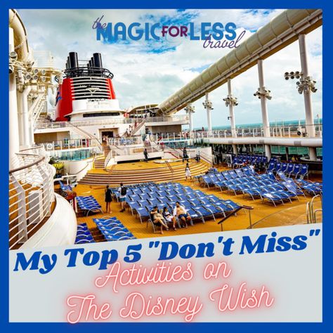 The Top 5 Things to Experience on The Disney Wish for a First Timer! From dining to entertainment, there's so much to on board! Disney Cruise Wish, Disney Wish Cruise, Things To Experience, Disney Cruise Vacation, Disney Wish, Vacation Quotes, Disney Songs, Best Cruise, Family Beach