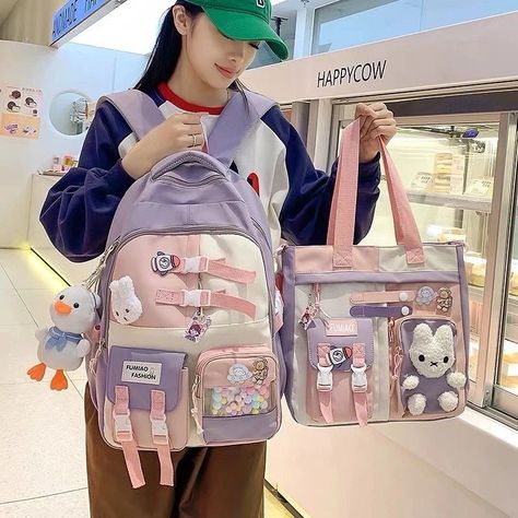 Elevate Your Style with Multipiece Durable Imported Girls' Fashion! 🌟 Trendy Korean Designs Perfect for Every Occasion. To place an order, inbox us! #korean #bags #bagpack #koreanbags #kawaii #kawaiipastel #pastelcolor #pastelbags #backpack #ladiesbags #ladiesfashion #instagood #koreanfashion #koreanproducts #finds #amazonfinds #cutebags #bearbags #bear #aestheticbag #pakistan #shoponline #fashion #cutegirls #travelbag #trending #waterproof #viralbags #plushies School Bag College, Bag College, New Student, Rabbit Head, Female Shoulder, Backpack For Teens, Luggage Sizes, Junior High School, Fitness Watch