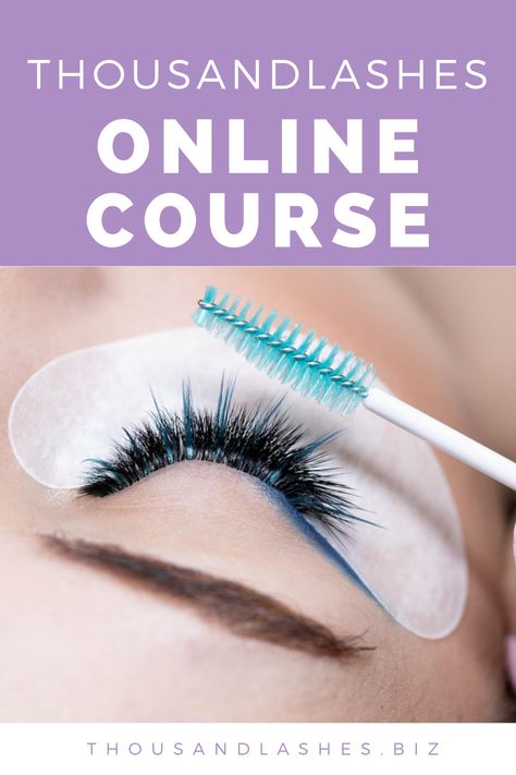 ThousandLashes Online Course Lash Extensions At Home, Lash Course, Eyelash Extension Course, Eyelash Extension Training, Extension Training, Eyelash Extensions Styles, Wispy Lashes, Lash Extension, Lash Artist