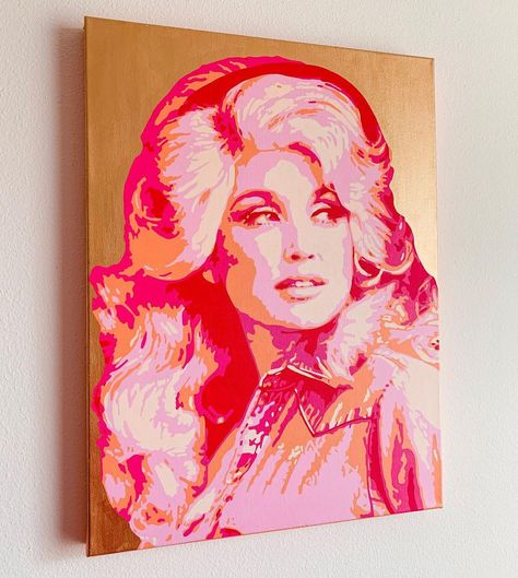 Dolly Parton Fan Art, Dolly Parton Artwork, Dolly Parton Painting, Dolly Parton Illustration, Dolly Parton Collage, Dolly Parton Art Prints, Dolly Wall Art, Dolly Parton Art, Leaf Painting Acrylic