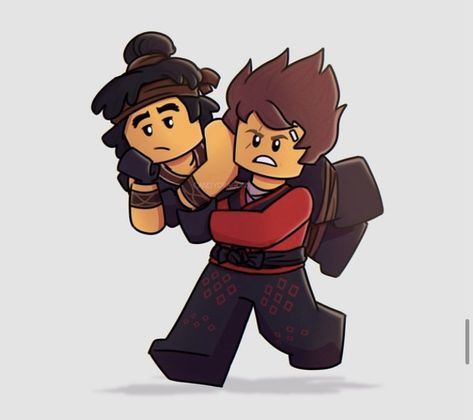 Cole And Kai, Kai X Cole, Ninjago Sticker, Lego Wallpaper, Lloyd Ninjago, Ninjago Cole, Ninjago Memes, Ninjago Kai, Dragon Rise