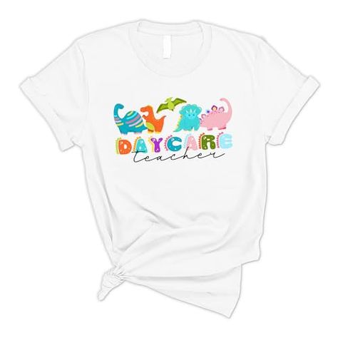 Daycare Teacher Nursery Preschool Teacher Daycare Provider T-Shirt Nursery Preschool, Daycare Providers, Daycare Teacher, Kitchen Clothes, Preschool Teacher, Handmade Products, Preschool, Free Delivery, Nursery