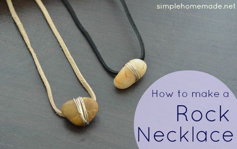 How to Make a Rock Necklace Detective Vbs, Rock Necklaces, Pioneer Trek, Bath Salts Diy, Homemade Necklaces, Diy Necklaces, Scout Activities, Rock Necklace, Church Crafts