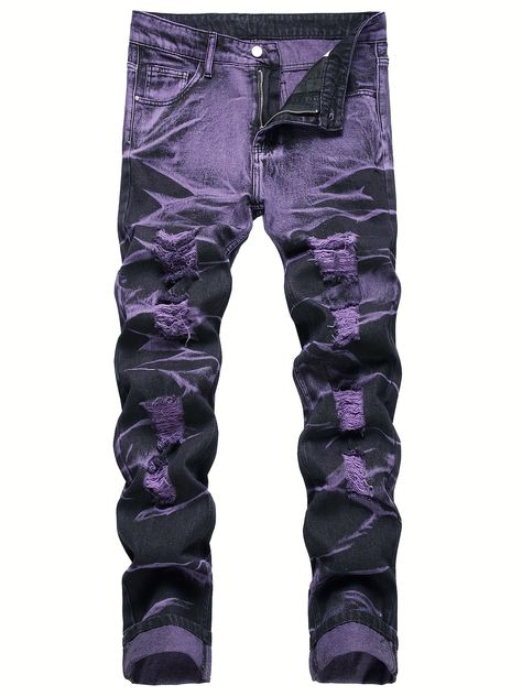 Faster shipping. Better service Y2k Man, Casual Denim Pants, Carhartt Pants, Purple Pants, Dickies Pants, Stylish Jeans, Jeans Y2k, Y2k Jeans, Jeans Casual