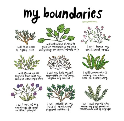 Your boundaries matter. Artist: Crazyheadcomics #selfcare #boundaries #selfrespect #selfconfidence #emotionalwellbeing #selfcarequotes Stand Up For Yourself, Physical Wellness, Positive Self Affirmations, Mental And Emotional Health, Self Compassion, Self Care Activities, Coping Skills, Social Work, Mental Wellness