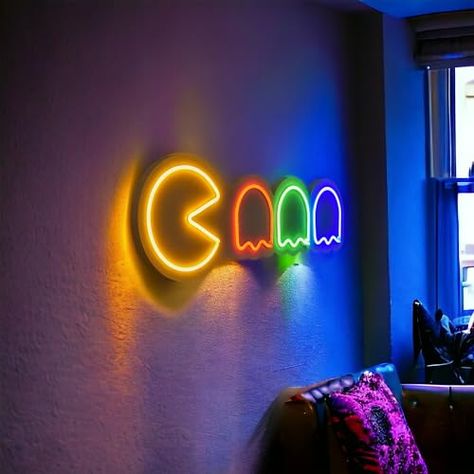 Arcade Neon Sign, Arcade Led Neon Multicolor Light Arcade Neon for Wall Décor for Gaming Bedroom Room Living Room Office Cafe Bar Party, Gamer Gift Neon Light Wall Decor, Neon Light Wall, Light Wall Decor, Gaming Bedroom, Arcade Retro, Retro Neon, Bar Party, Led Neon Lighting, Office Cafe