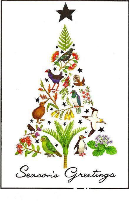 New Zealand Plants, Kiwi Christmas, New Zealand Christmas, Christmas Window Painting, Christmas Summer, Watercolor Christmas Cards, Christmas Card Template, Christmas Ornaments Homemade, Christmas Drawing