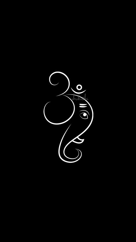 Vinayaka Black And White, Ganpati Black Wallpaper, Ganesh Black Wallpaper, God Love Drawing, Instagram Highlight Covers Bappa, Ganapathy Drawings, Ganesha Wallpapers Hd Wallpaper Iphone, Bappa Wallpaper Aesthetic, Bappa Highlight Cover Instagram