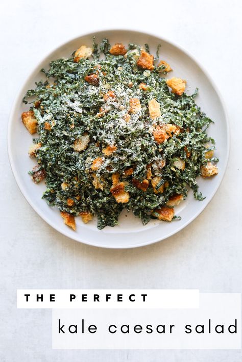 Kale Cesar Salad, Toasted Bread Crumbs, Chopped Kale, Kale Caesar, Blue Cheese Salad, Homemade Garlic Bread, Kale Caesar Salad, Classic Caesar Salad, Kale Salad Recipes