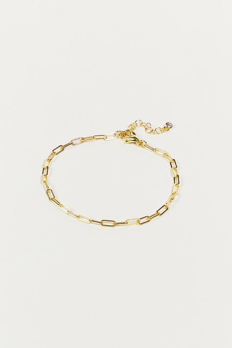 18K Gold Paperclip Bracelet in Gold | Altar'd State Paperclip Bracelet, Altard State, Fall Jewelry, Glitz And Glam, Altar'd State, Paper Clip, 18k Gold, Bracelet, Gold