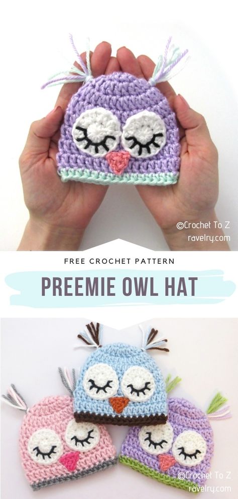 6 Free Crochet Baby Beanies Patterns - Our Favorite Patterns Baby Shoes Crochet Pattern, Baby Beanie Crochet Pattern, Crochet Preemie Hats, Crochet Baby Hats Free Pattern, Crochet Baby Cap, Baby Hat Free Pattern, Preemie Crochet, Crochet Beanie Pattern Free, Owl Crochet Patterns