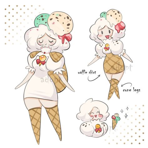 Candy Drawing, Ice Cream Art, Candy Art, Oc Drawings, Pokemon Fan Art, Character Design Animation, Human Art, Creature Design, Cute Characters