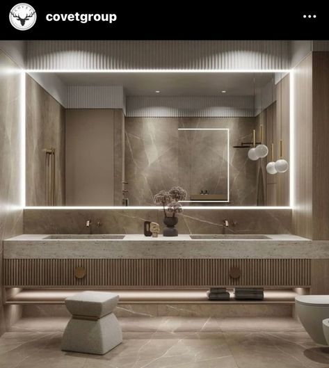 Big Bathroom Design, Apartment Behance, Minimal Apartment, Minimal Bathroom, Minimal Living Room, Toilet Bidet, Neoclassical Interior, Casa Country, Washroom Design