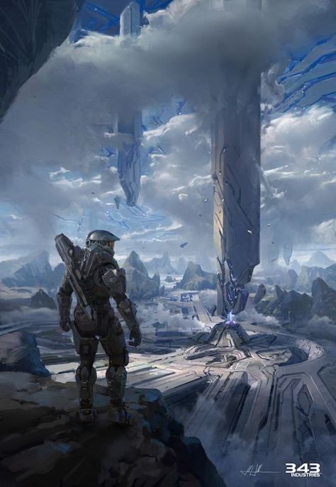 26 Terrific Pieces of Halo 4 Concept & Promotional Art Halo Game Aesthetic, Halo Landscape, Halo Environment, Halo Aesthetic, Video Game Artist, Halo Series, Halo Master Chief, Twitter Art, Halo Game