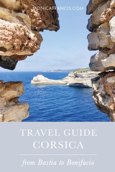 Travel Guide to Corsica, France | What to do, see, and eat on the island. | Bastia, Bonifacio, Corte, and the beaches of Porto Vecchio. Corsica Travel, Corsica France, Kayak Rack, Porto Vecchio, Travel Trunk, Travel Capsule, Mediterranean Cruise, Road Trip Planning, Loire Valley