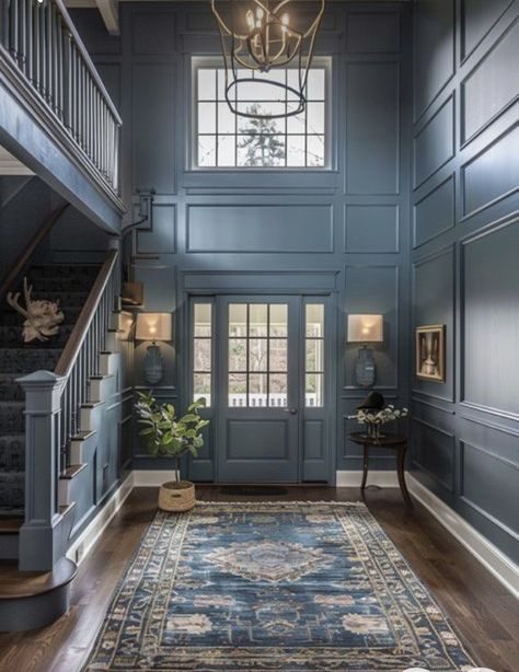 Southern Mansions Interior, Tall Foyer Ideas Entryway, Dream Entryway, Edwardian Hallway, Practical Home Decor, Luxury Living Room Inspiration, Foyer Ideas Entryway, House Bedroom Ideas, Entryway Decor Ideas