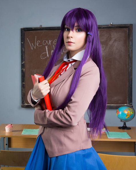 Yuri Ddlc Cosplay, Literature Club Yuri, Doki Doki Literature Club Yuri, Yuri Cosplay, Calm Breathing, Living In The Past, Sailor Fuku, Oki Doki, Cosplay Inspo