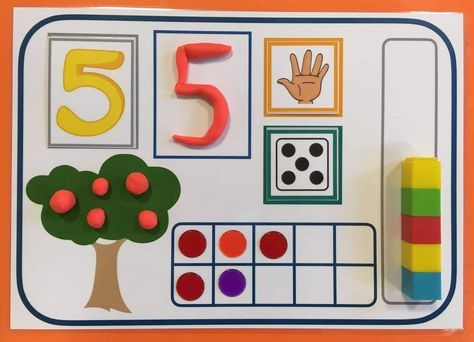 Shapes And Numbers Preschool, Kindergarden Maths, Maths Eyfs, Kindergarten Math Games, Kindergarden Activities, Math Crafts, Kindergarten Learning Activities, Baby Learning Activities, Numbers Preschool