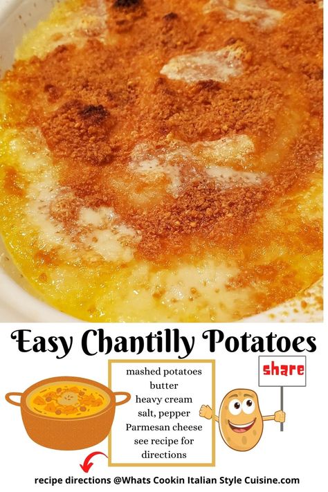 Chantilly Potatoes Recipe, Baked Mashed Potato Casserole, Chantilly Potatoes, Delicious Sides, Mashed Potato Casserole, Sides Dishes, Cooking Tricks, Scrumptious Food, Cheese Baked