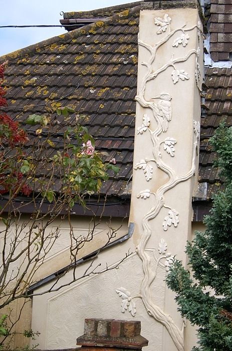 Pargeting Portfolio by Ian Warren Pargetting Design, Bunker Home, Storybook House, Resort Lifestyle, Casa Country, Plaster Wall Art, Home Gym Design, Bungalow Design, Natural Building