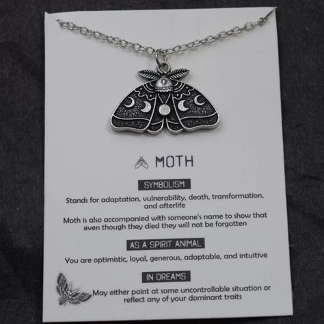 Handmade Sterling Silver 935 Stamp Chain 18 Inches Moth Symbolism, Moth Necklace, Deaths Head, Skull Moth, Head Skull, Moon Moth, Moth Tattoo, Skull Necklace, Chains Necklaces