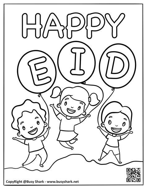 Happy Eid Mubarak free printable coloring page for kids -01 Eid Coloring Pages, Eid Mubarak Printable, Eid Activities, Happy Birthday Coloring Pages, Color By Number Printable, Eid Festival, Ramadan Kids, Birthday Coloring Pages, Happy Eid Mubarak