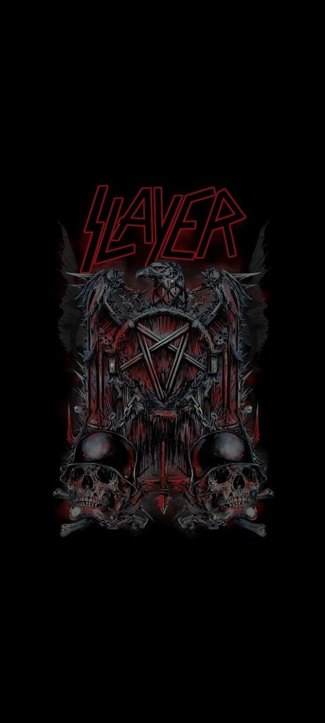 wallpaper Slayer Wallpaper Band, Slayer Band Wallpaper, Metal Wallpaper, Slayer Wallpaper, Band Wallpaper, Slayer Band, Horror Book Covers, Heavy Metal Art, Band Art