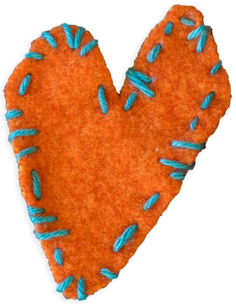 Felt Heart Patch OS / Orange Felt Illustration, Insta Collage, Aesthetic Patches, Orange Stickers, Felt Pendant, Aesthetic Pngs, Friends Collage, Badge Ideas, Collage Elements