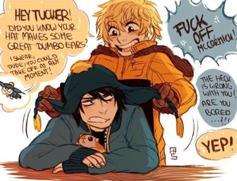 So cute and happy in this one Craig South Park, Kenny Mccormick, Kenny South Park, South Park Memes, Style South Park, Tweek And Craig, South Park Anime, Creek South Park, South Park Funny