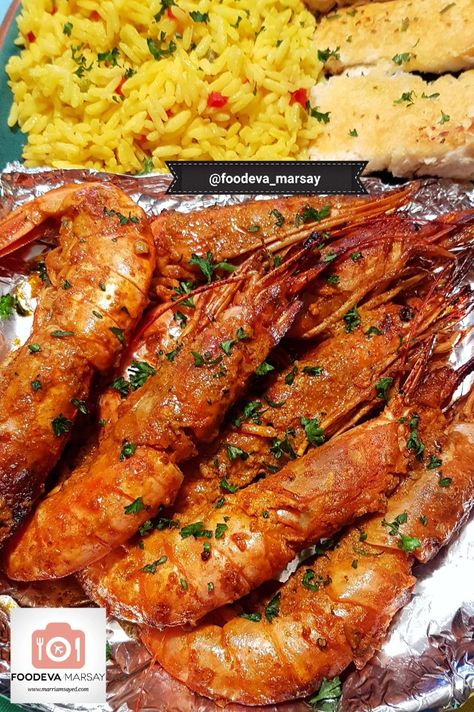 Tangy and Spicy Prawns Tiger Prawn Recipe, Halaal Recipes, Prawns Recipe, Spicy Prawns, Basting Sauce, Spicy Tacos, Prawn Recipes, Indian Curry, Grilled Fish