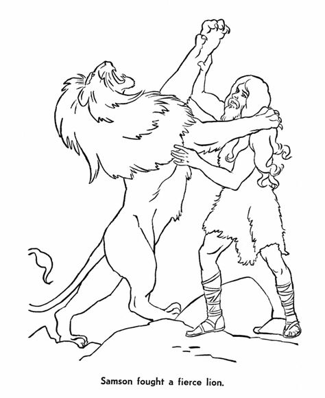 Bible Lesson Coloring Pages...this was great for kids in church. Samson Bible, Animals In The Bible, Lion Coloring, Jesus Coloring Pages, Lion Coloring Pages, Sunday School Coloring Pages, Bible Story Crafts, Preschool Coloring Pages, School Coloring Pages