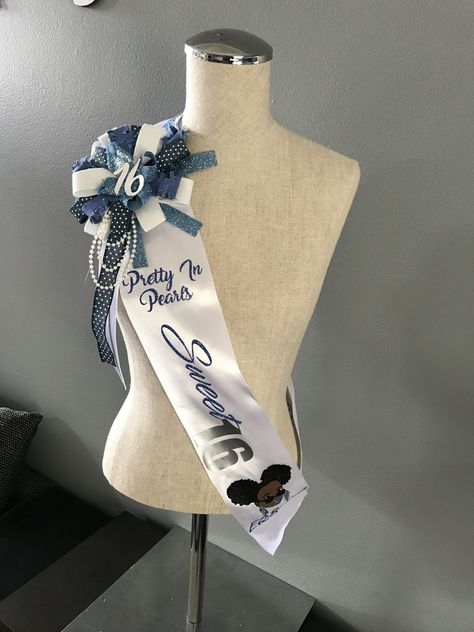 Sash Design Ideas, Sash Design, Custom Sash, Birthday Pins, 19th Birthday, Board Inspiration, Vision Board Inspiration, Dress Sash, Wow Factor