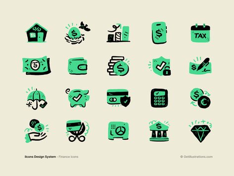 Web Design Typography, Wireframe Design, Finance Icons, Marketing Icon, Money Icons, Graphic Design Assets, Ui Design Website, Brand Refresh, Brand Icon