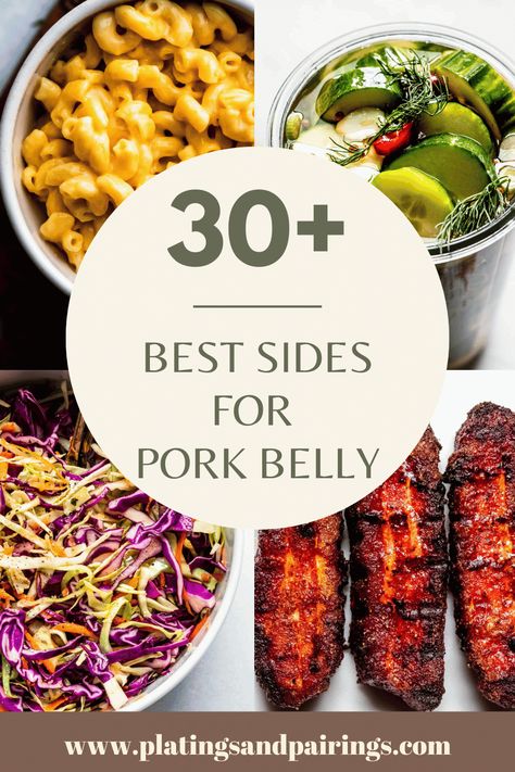 Pork Belly Side Dishes Dinners, What To Eat With Pork Belly, Side Dish For Pork Belly, Sides For Pork Belly Dinners, Burnt Ends Meal Ideas, What To Serve With Burnt Ends, Pork Belly Salad Recipes, Pork Belly Meal Ideas, What To Serve With Pork Belly