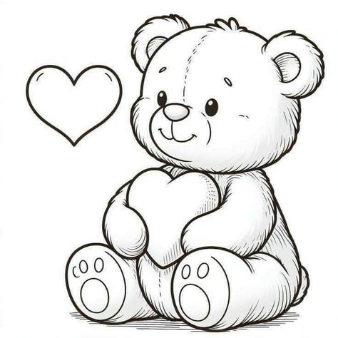 Teddy Bear Drawing Easy, Teddy Bear Printable, Teddy Drawing, Teddy Bear Sketch, Bear Coloring Page, Teddy Bear Coloring Pages, Bear Printable, Teddy Bear Drawing, Teddy Bear Cartoon