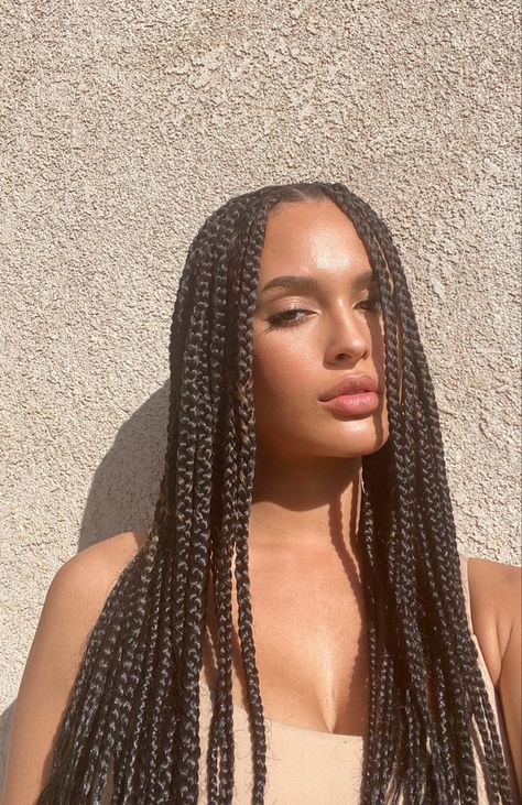 Mixed Hairstyles Braids, Mixed Women Braids, Box Braids On Mixed Hair, Mixed Girl Hairstyles Braids, Mixed Girl Braids Hairstyles, Braids On Mixed Girls, Mixed Girls With Braids, Mixed Hair Braids, Box Braids Mixed Girl