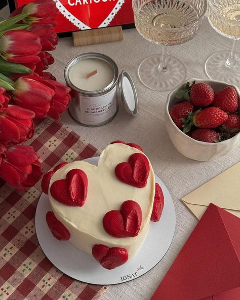 All Posts • Instagram Valentines Romantic, Heart Shaped Cake, Korean Desserts, Cake Strawberry, Love In The Air, Rose Cupcakes, Shaped Cake, Heart Shaped Cakes, French Desserts