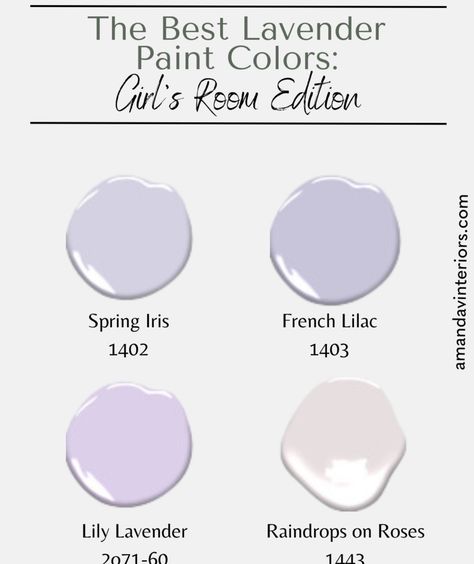 Light Lavender Bedroom, Benjamin Moore Lavender, Lavender Paint Colors, Timeless Exterior, Lavender Bathroom, Lavender Bedroom, How To Paint Kitchen Cabinets, Lavender Walls, Purple Paint Colors