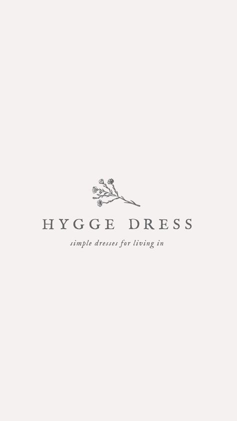 Hygge Dress is a slow fashion label designing ethically made linen dresses in natural fabrics. We jumped at the chance to develop the branding for an ethical fashion label, and developed a brand that communicates their values of comfort and simplicity, with a timeless logo and a signature floral element, created from a vintage drawing of the flax plant - the plant that creates the linen that is at the heart of the brand. We worked on brand strategy, branding, graphic design and print design. Hygge Logo Design, Linen Branding Logo, Hygge Graphic Design, Plant Logos, Decor Logo, Living Brand, Design Studio Logo, Fashion Logo Branding, Flax Plant