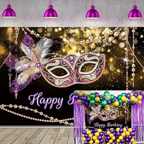 Family Reunion Centerpieces, Mardi Gras Background, Reunion Centerpieces, Mardi Gras Party Decorations, Carnival Dress, Masquerade Theme, Grad Party Decorations, Mardi Gras Party, Masquerade Party