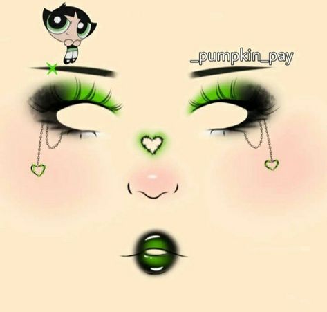 Buttercup Makeup, Makeup Charts, Holloween Makeup, Anime Eye Makeup, Makeup Drawing, Makeup Face Charts, Face Paint Makeup, Halloween Eye Makeup, Graphic Makeup