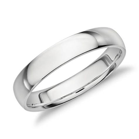 Mid-weight Comfort Fit Wedding Ring in Platinum (4mm) Mens Wedding Rings Platinum, Mens Wedding Bands White Gold, Wide Wedding Bands, Mens Gold Wedding Band, Comfort Fit Wedding Band, Platinum Wedding Band, Classic Wedding Rings, Classic Wedding Band, Platinum Wedding Rings