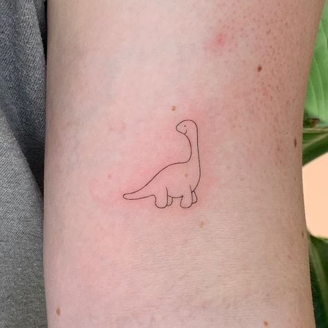 Is this not the most adorable little dino you've ever seen in your life!!! @gracee_tattoo stop it! ⁠ To book your next tattoo, give us a call or drop us an email/DM⁠ ⁠ 📧 info@manchestertattoostudio.co.uk⁠ ☎️ 0161 710 3694⁠ ⁠ #prettytattoo #tattoo #manchestertattoo #tinydinotattoos #dinotattoo #fineline Tiny Dinosaur Tattoo, Tattoo Dino, Dino Tattoo, Studio Pics, Dinosaur Tattoo, Tiny Dinosaur, Dinosaur Tattoos, Chest Tattoo Men, Next Tattoo