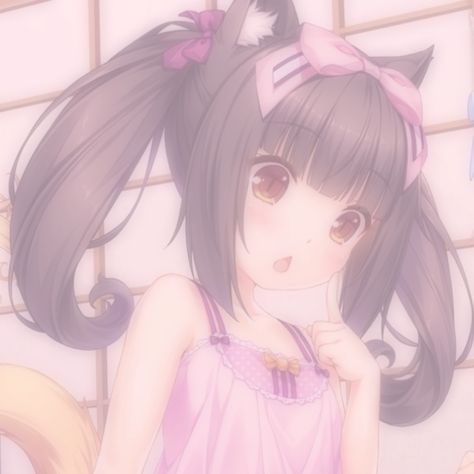 Nekopara Pfp, Chocola Icon, Chocola Nekopara, Nekopara Chocola, Kawaii Cutecore, Scene Drawing, Moe Anime, Girl With Brown Hair, Kawaii Core