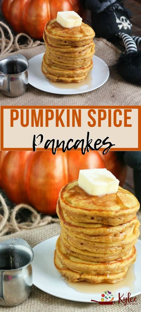 Pretty Pancakes, Pancakes Pumpkin, Fluffy Pumpkin Pancakes, Pumpkin Pancakes Easy, Spice Pancakes, Pumpkin Spices, Pumpkin Spice Pancakes, Pumpkin Pancake Recipe, Pumpkin Breakfast