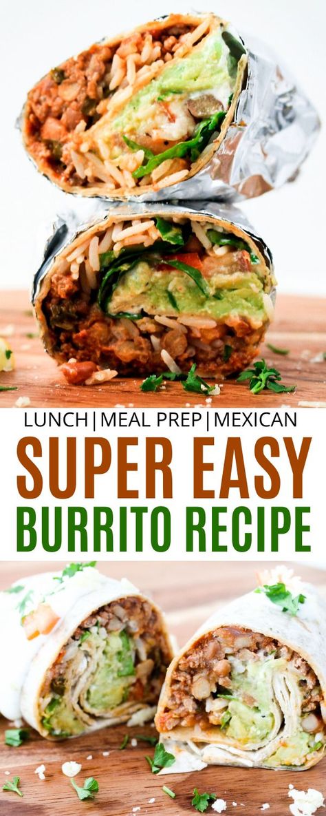 Easy Burrito Recipe, Sims Home, Burrito Recipe, Burritos Recipe, Tacos And Burritos, Lunch Meal Prep, Easy Lunches, Quesadillas, Edamame