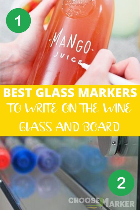 Best Markers, Write On Glass, Mirror Writing, Brush Tip Markers, Glass Paint Markers, Glass Markers, Wine Glass Markers, Personalized Wine Glasses, Chalk Pens